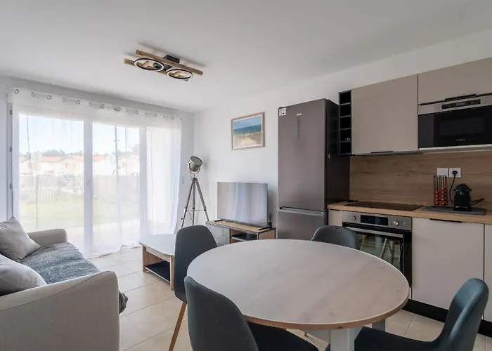 Beau T2 Neuf Avec Jardinet, Parking Et Wifi A - Fr-1-50-153 Lejlighed Mimizan-Plage